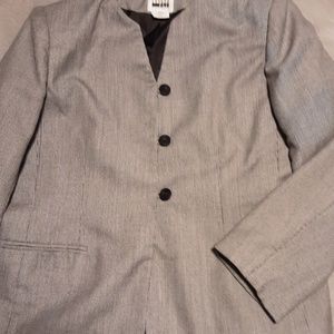 Leslie Fay sports jacket, black/white, 16p